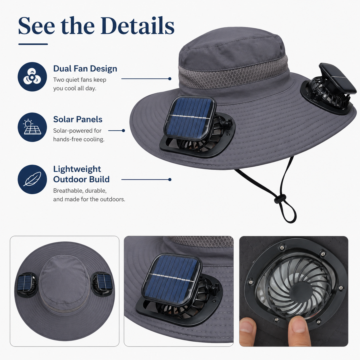 Langston Outdoor Solar Hat