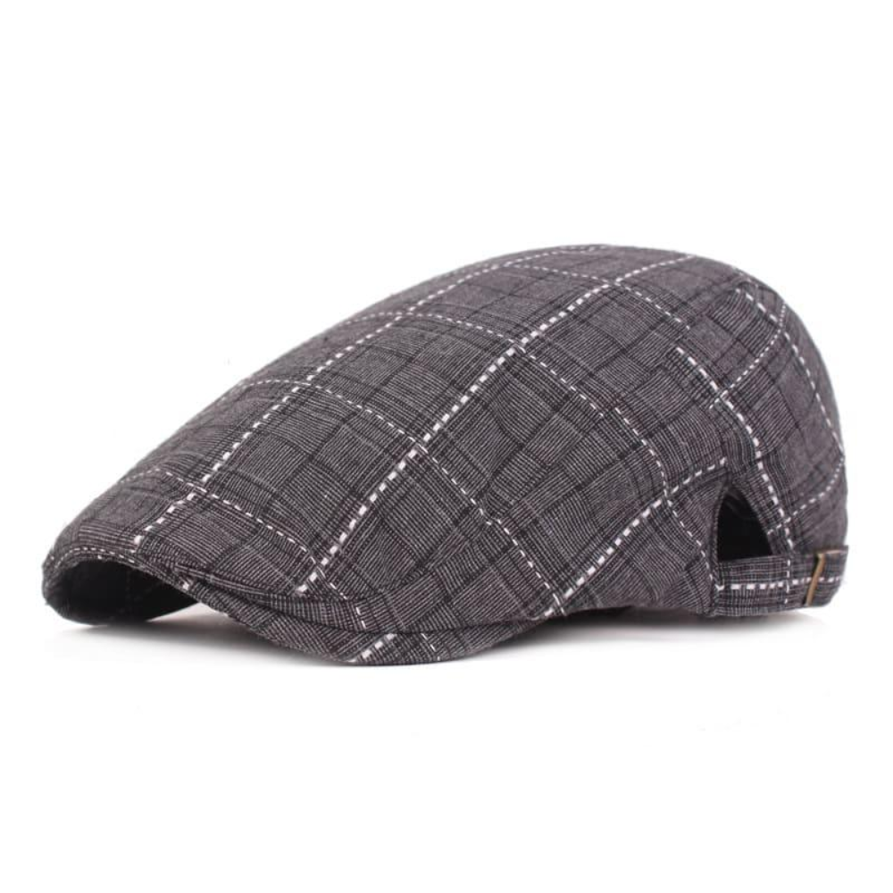 Campbell Plaid Cotton Flat Cap