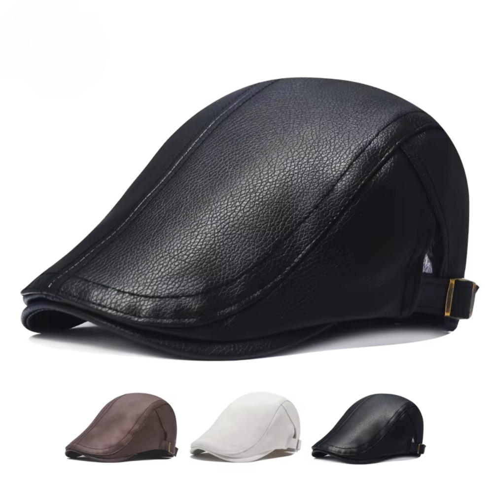 Blackwood Classic Leather Flat Cap