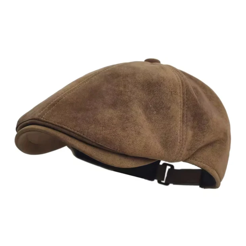 Brampton Warm Leather Flat Cap