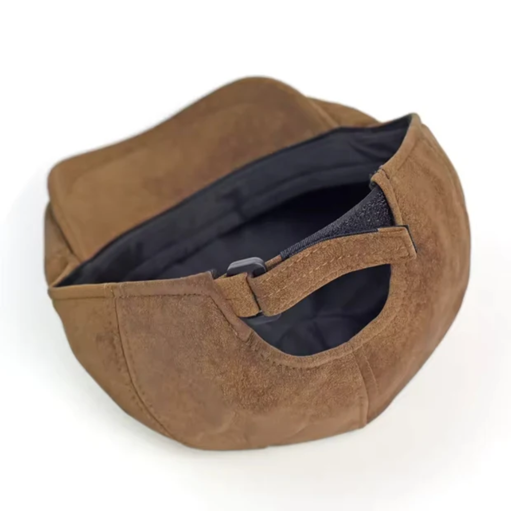 Brampton Warm Leather Flat Cap