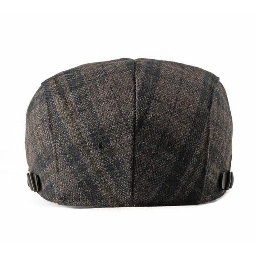 Keswick Brown Tartan Wool Flat Cap