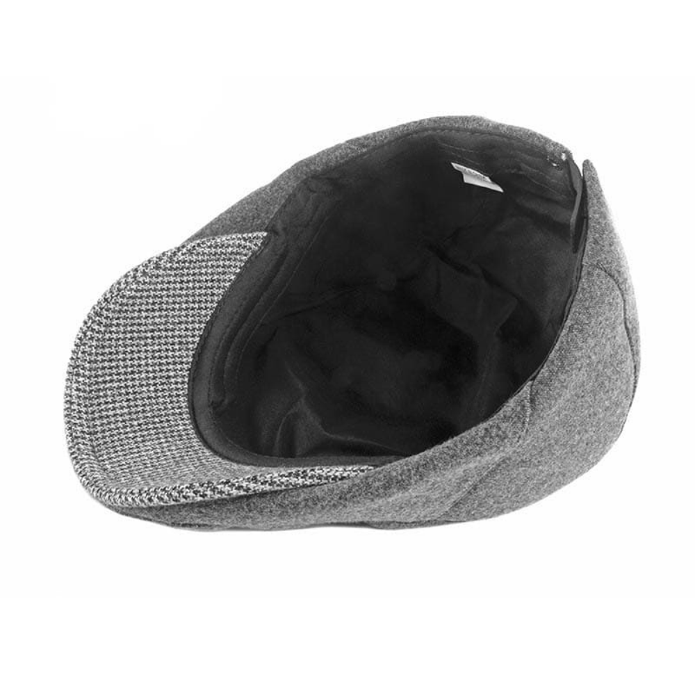 Brompton Houndstooth Detail Flat Cap