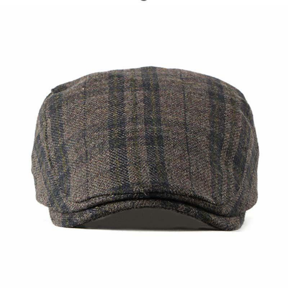 Keswick Brown Tartan Wool Flat Cap