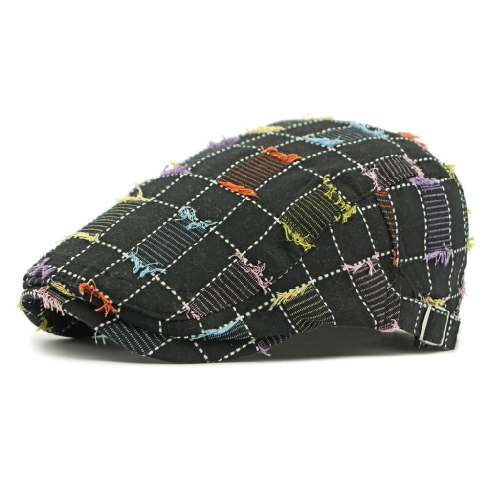Camden Plaid Patchwork Flat Cap