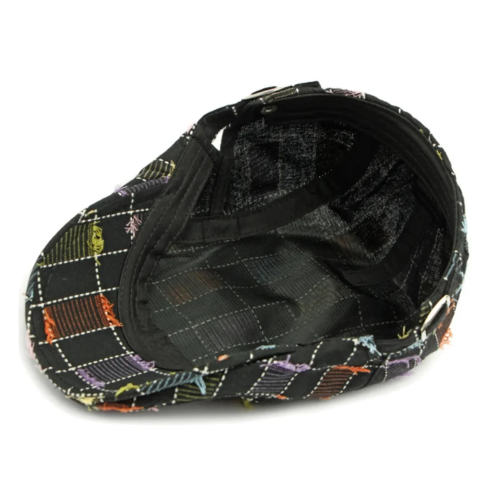 Camden Plaid Patchwork Flat Cap