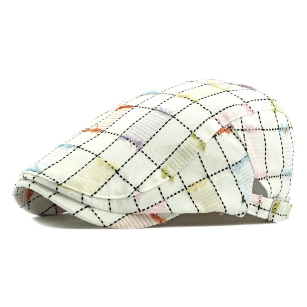 Camden Plaid Patchwork Flat Cap