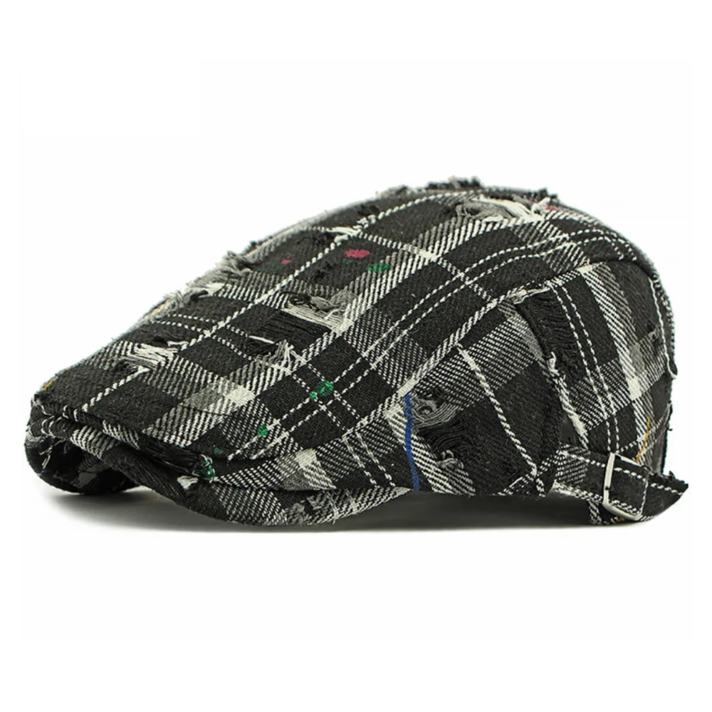 Camden Plaid Patchwork Flat Cap