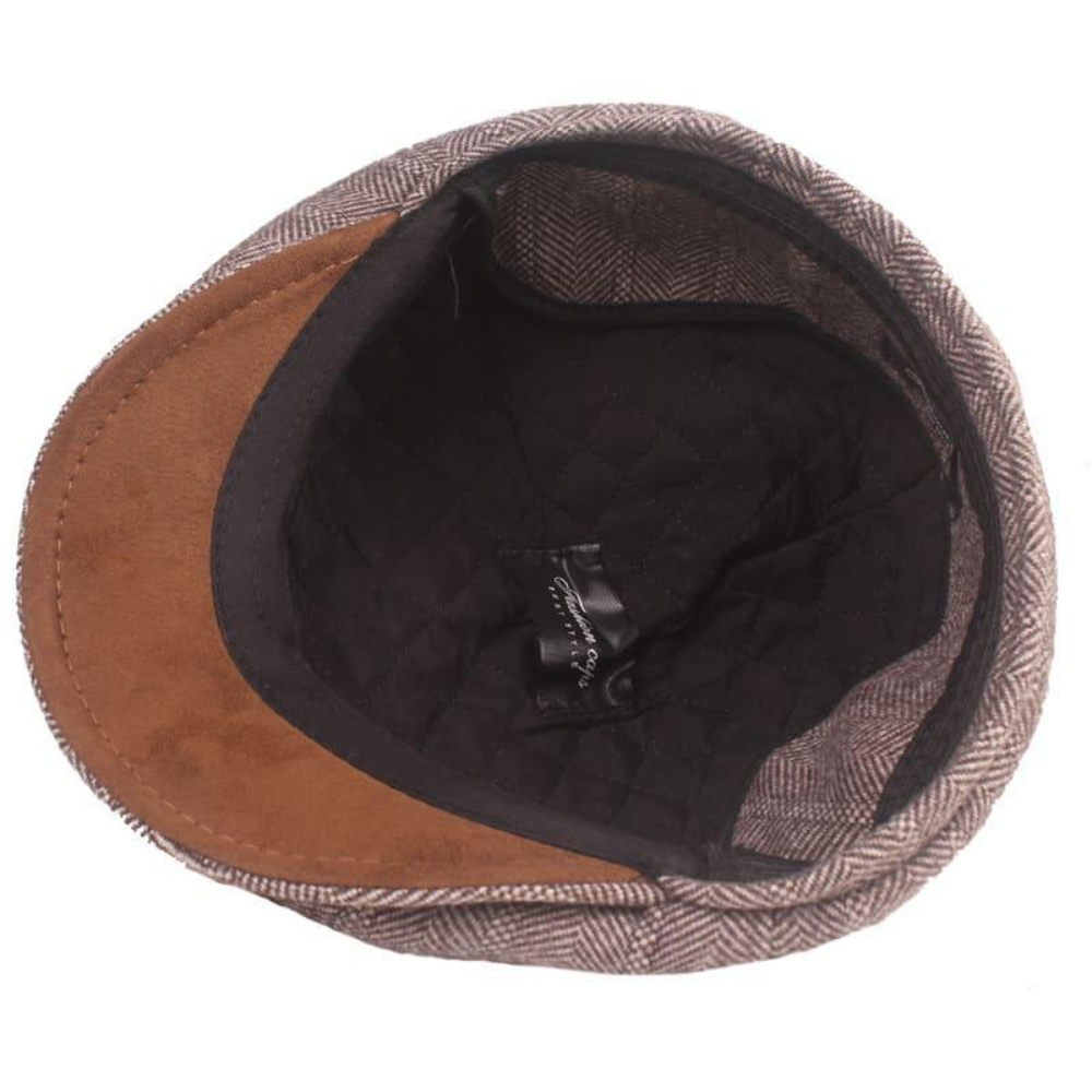 Canterbury Herringbone Earflap Newsboy Cap
