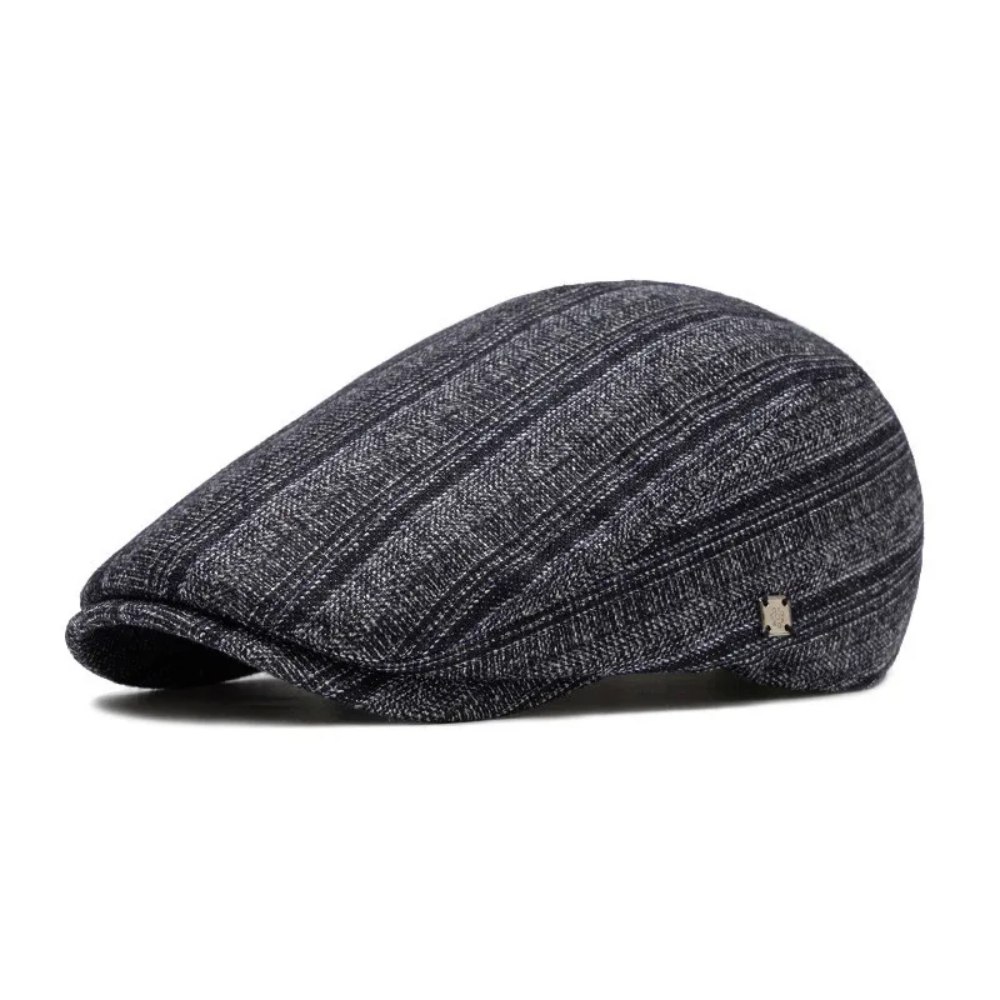 Carlisle Textured Stripe Flat Cap
