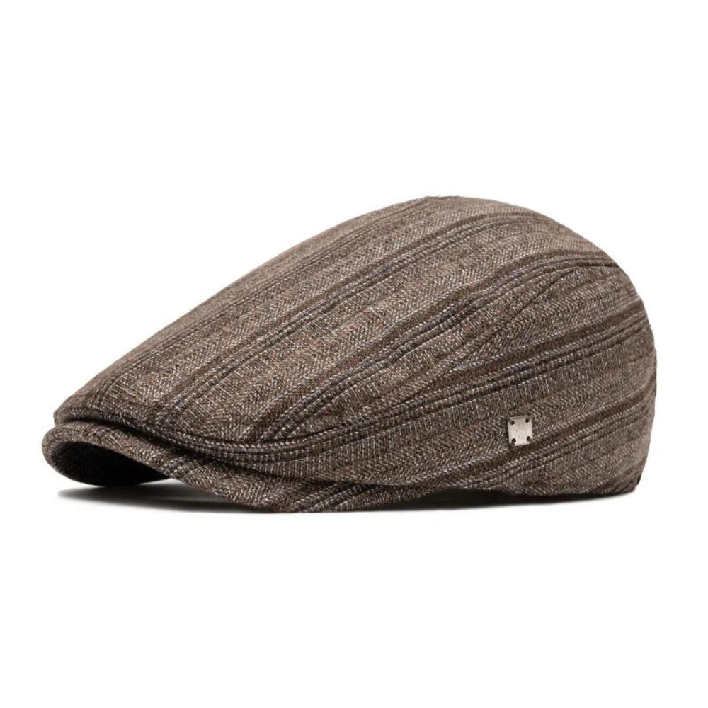 Carlisle Textured Stripe Flat Cap