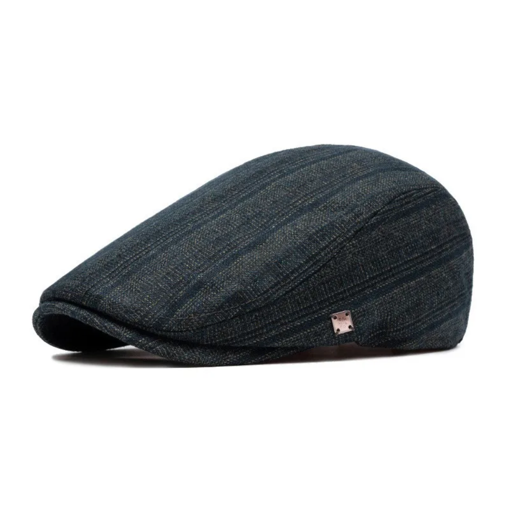 Carlisle Textured Stripe Flat Cap