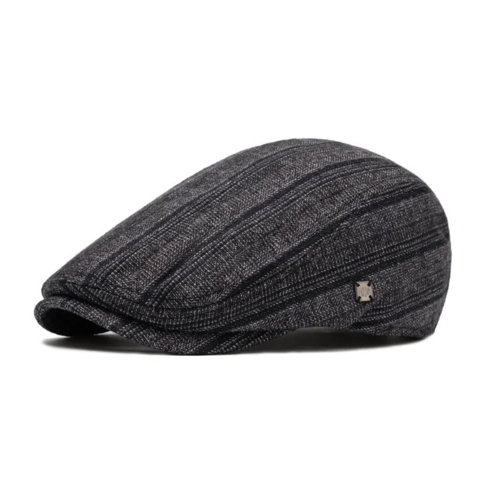 Carlisle Textured Stripe Flat Cap