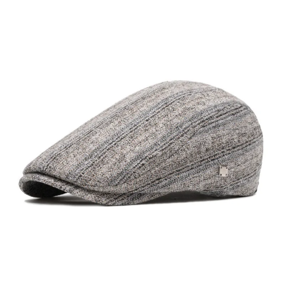 Carlisle Textured Stripe Flat Cap