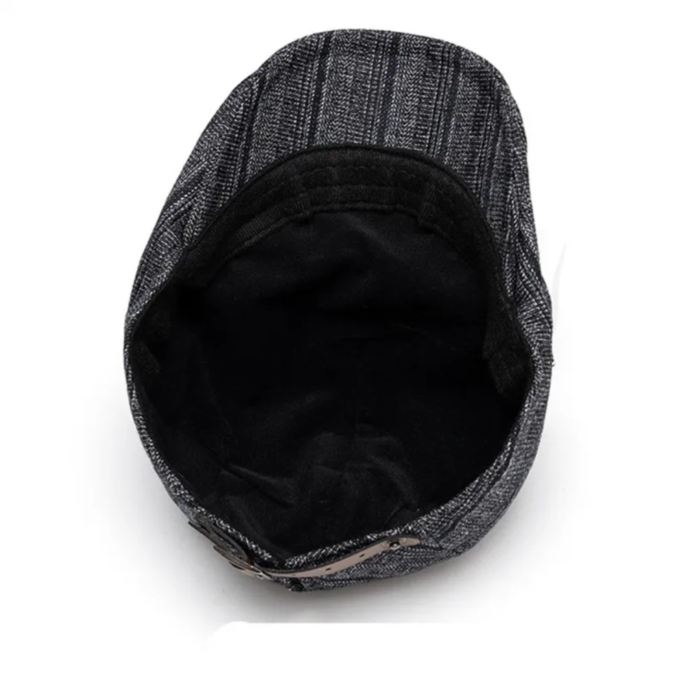 Carlisle Textured Stripe Flat Cap