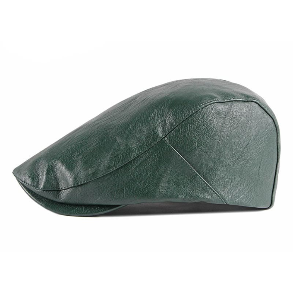 Chelsea Vintage Leather Flat Cap