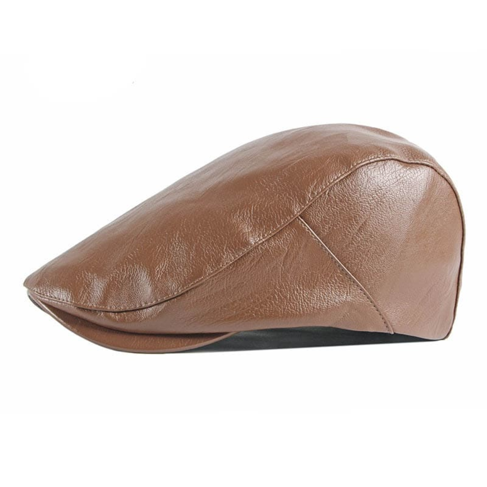 Chelsea Vintage Leather Flat Cap
