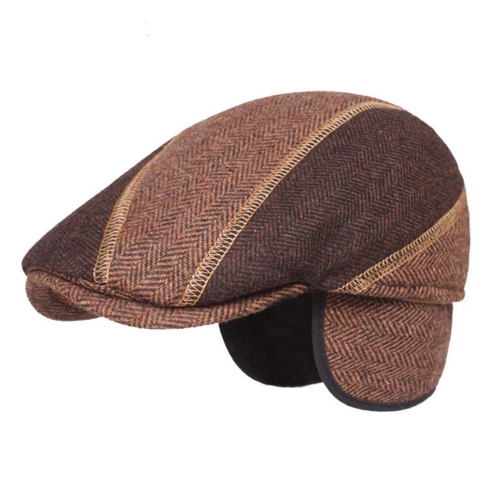 Dalton Wool Earflap Flat Cap