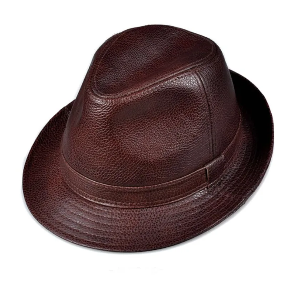 Dawson Genuine Leather Trilby Hat