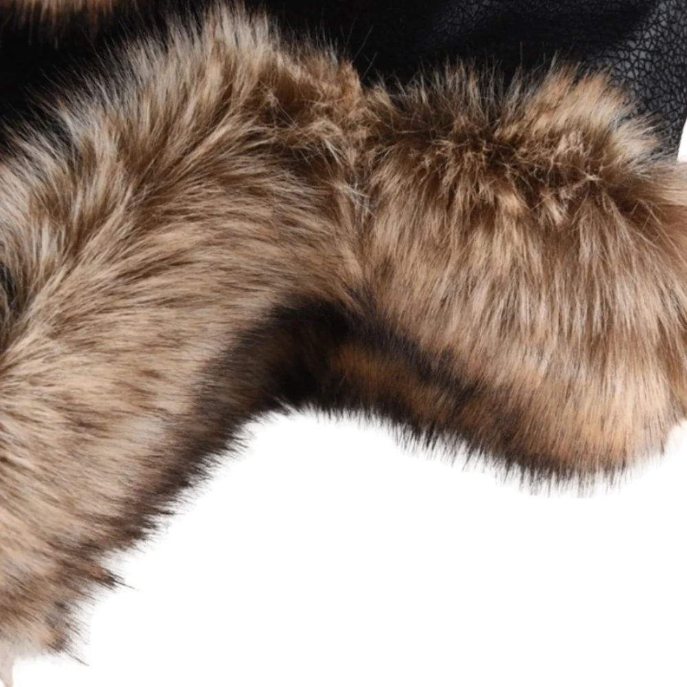 Frostpeak Windproof Leather Trapper Hat with Warm Fur Lining