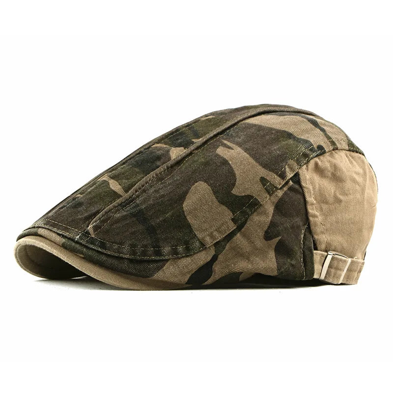 Langston Camo Flat Cap