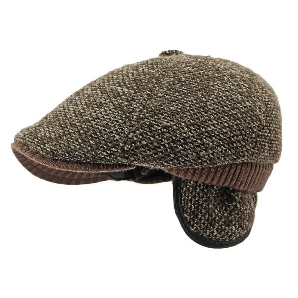 Henderson Flecked Earflap Flat Cap