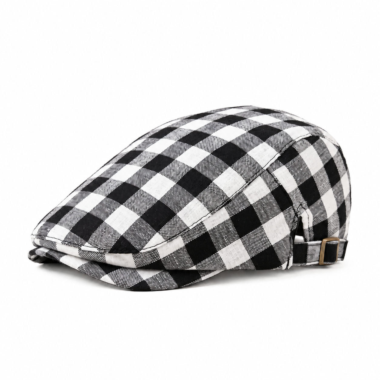Henley Gingham Flat Cap