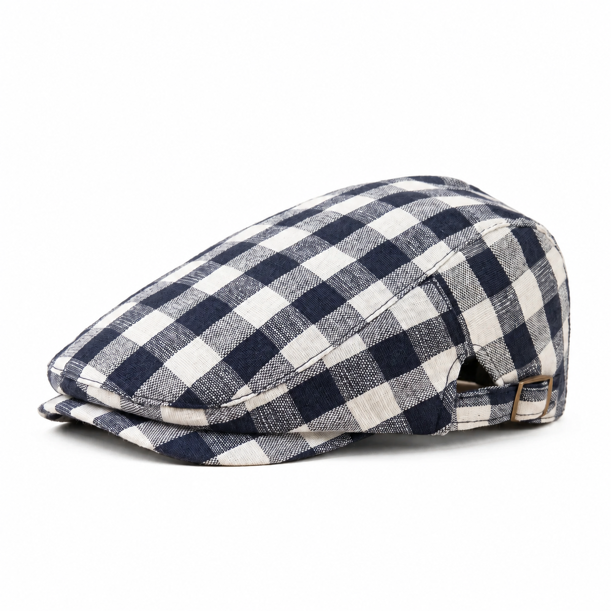 Henley Gingham Flat Cap