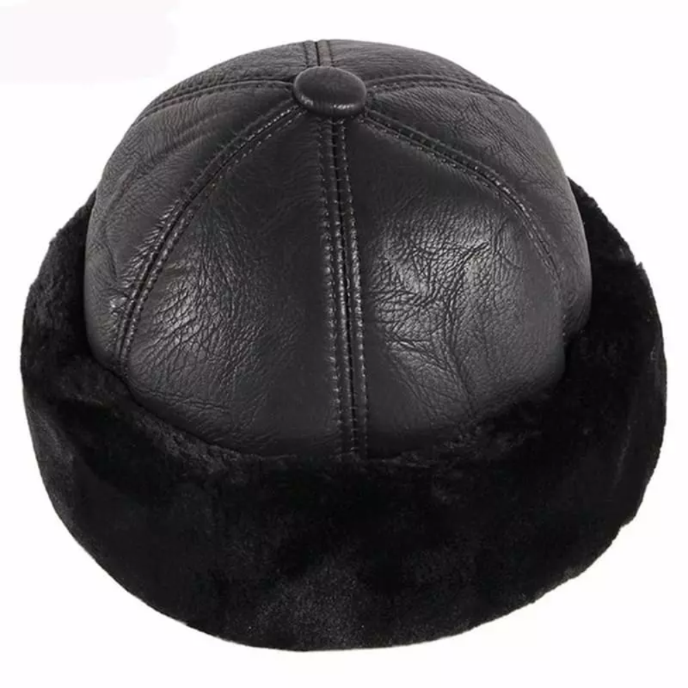 Hudson Winter Lined Leather Docker Cap