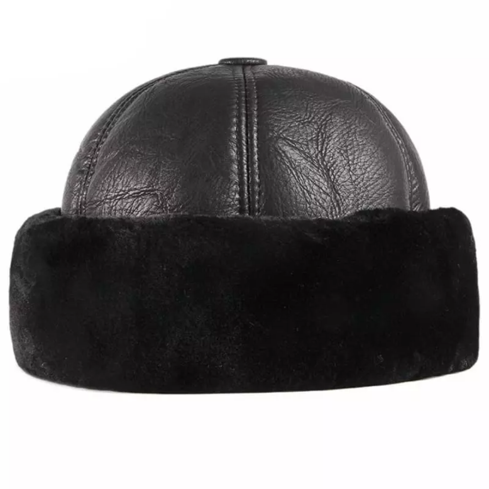 Hudson Winter Lined Leather Docker Cap