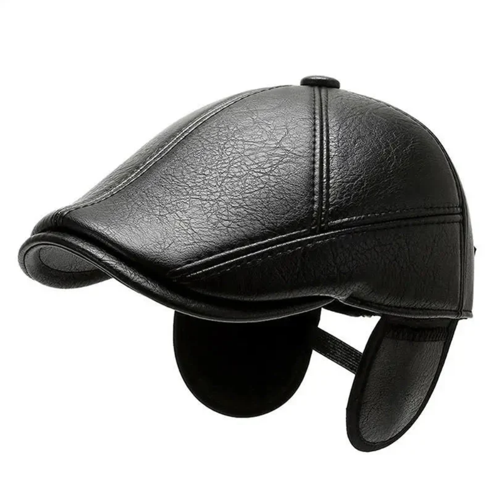 Kendal Winter Leather Earflap Flat Cap