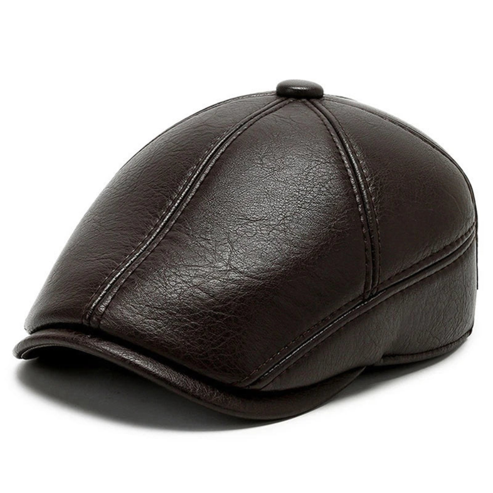 Kendal Winter Leather Earflap Flat Cap