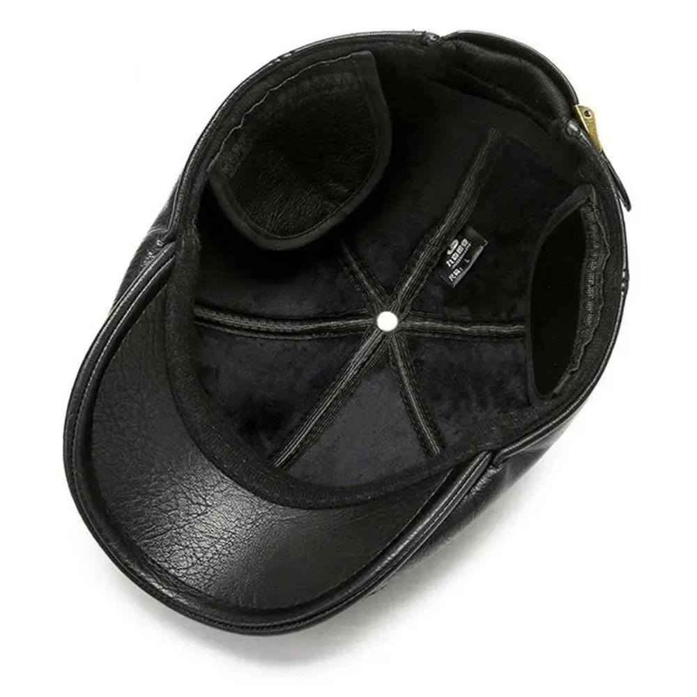 Kendal Winter Leather Earflap Flat Cap