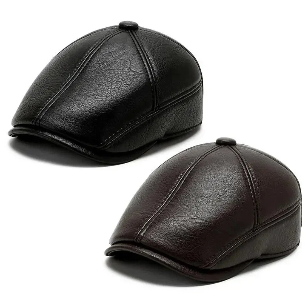 Kendal Winter Leather Earflap Flat Cap