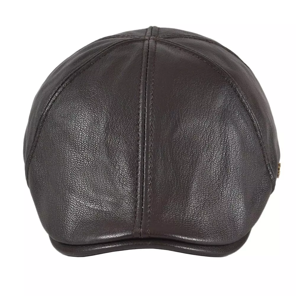Kingsbridge Genuine Leather Flat Cap