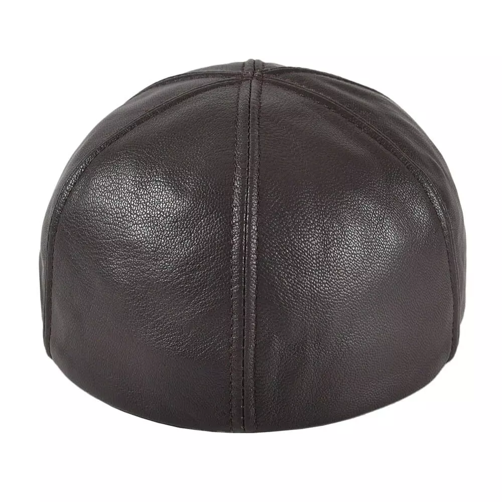 Kingsbridge Genuine Leather Flat Cap