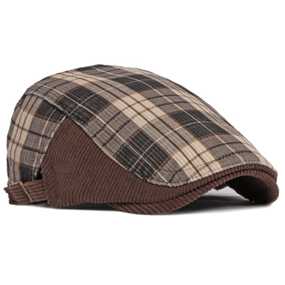 Kirkland Tartan Corduroy Flat Cap