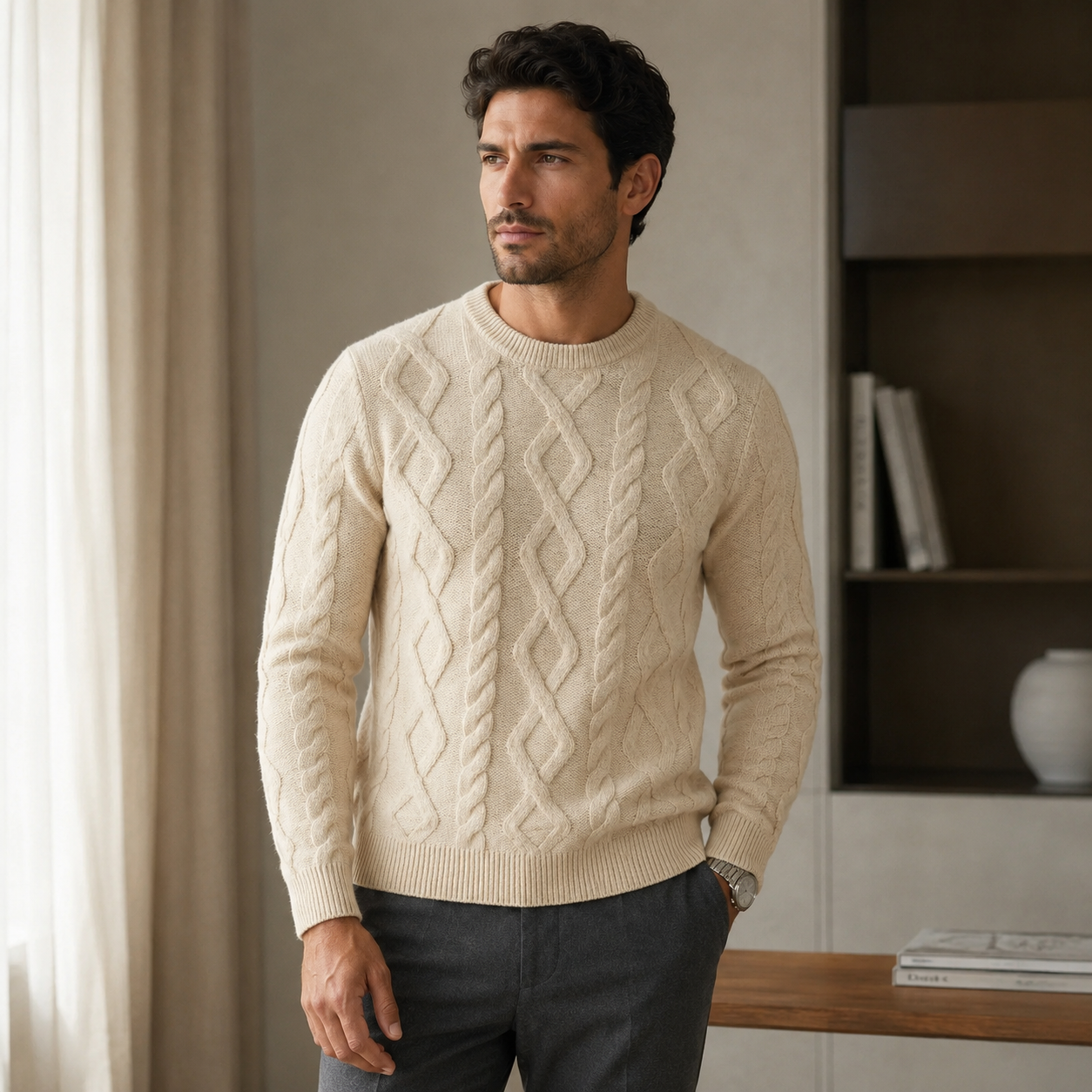 Men's Cable Knit Jumper