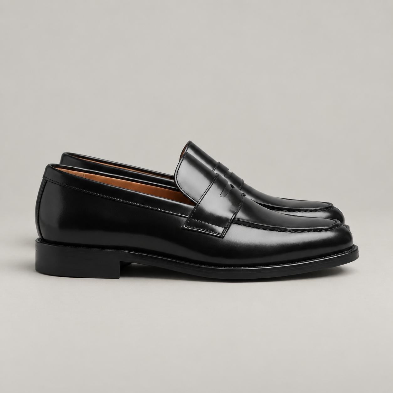 Men's Classic Leather-Look Penny Loafers