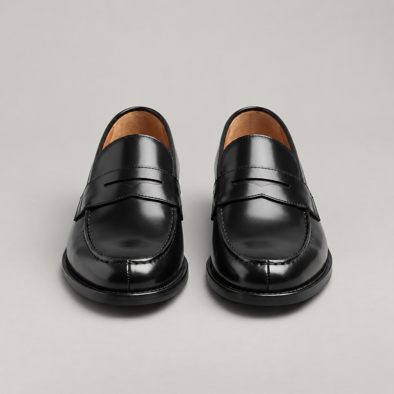 Men's Classic Leather-Look Penny Loafers