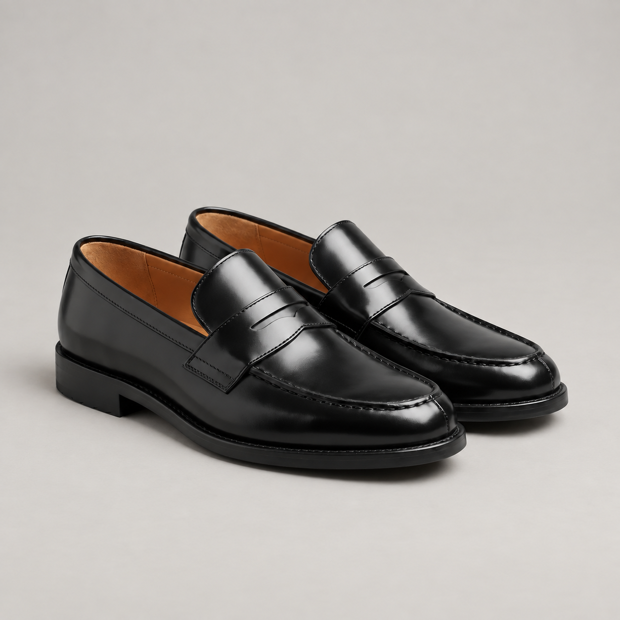 Men's Classic Leather-Look Penny Loafers