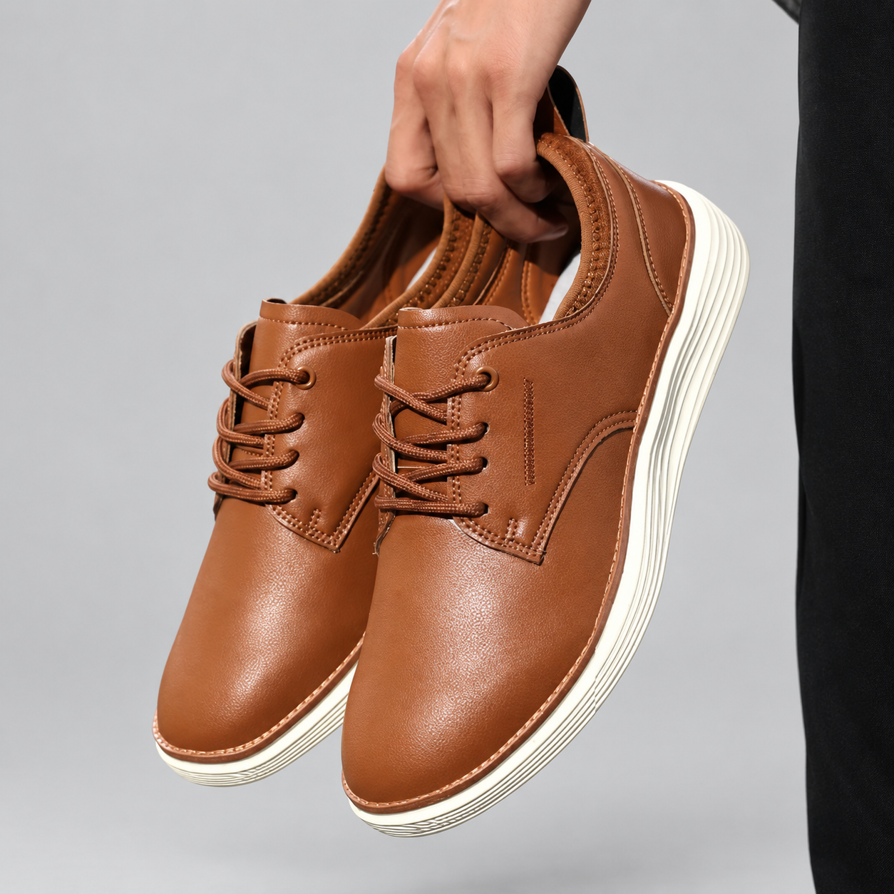 Men's Lace-Up Leather Shoes for Everyday & Smart Casual Wear