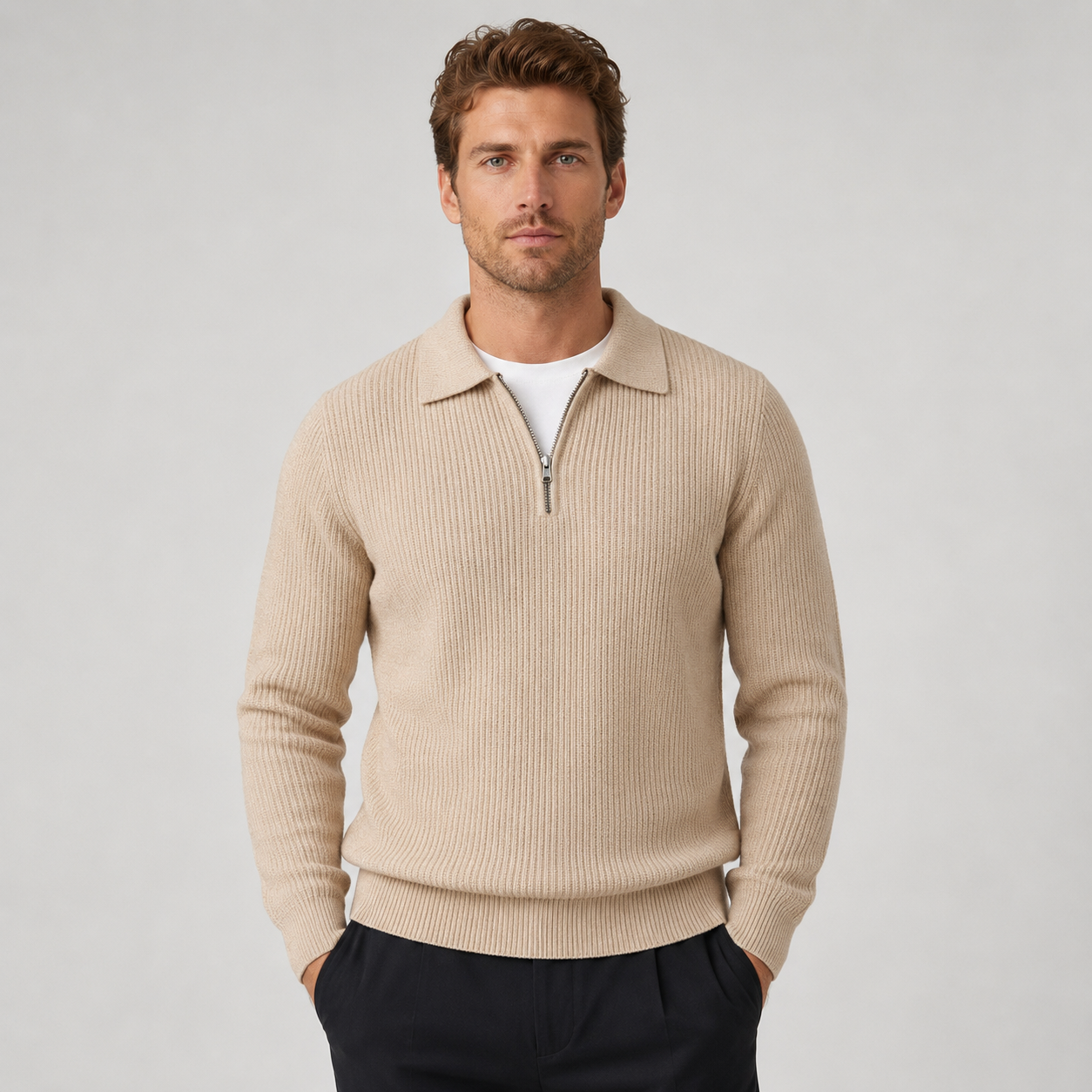 Men's Quarter Zip Sweater