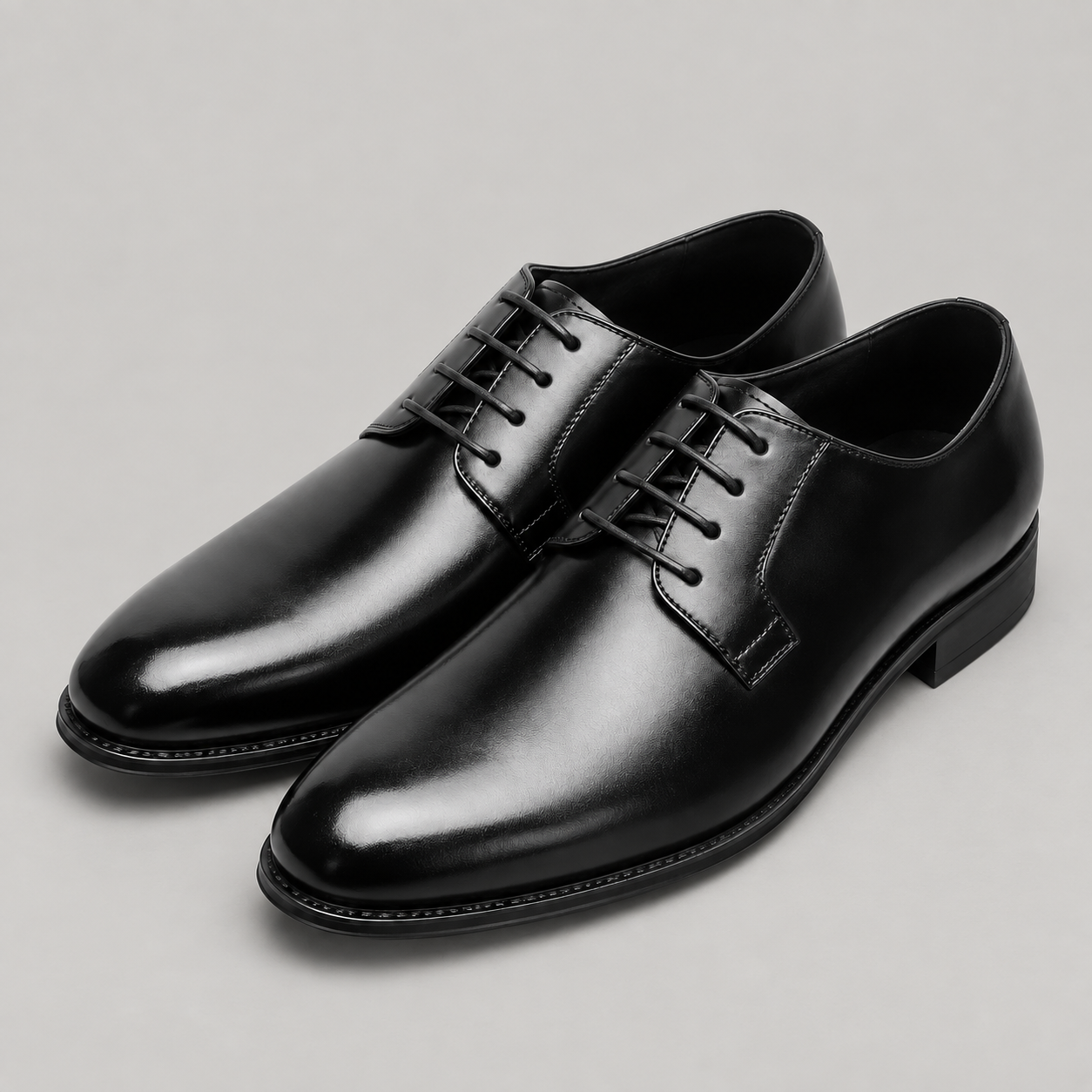 Men's Sleek Leather-Look Dress Shoes