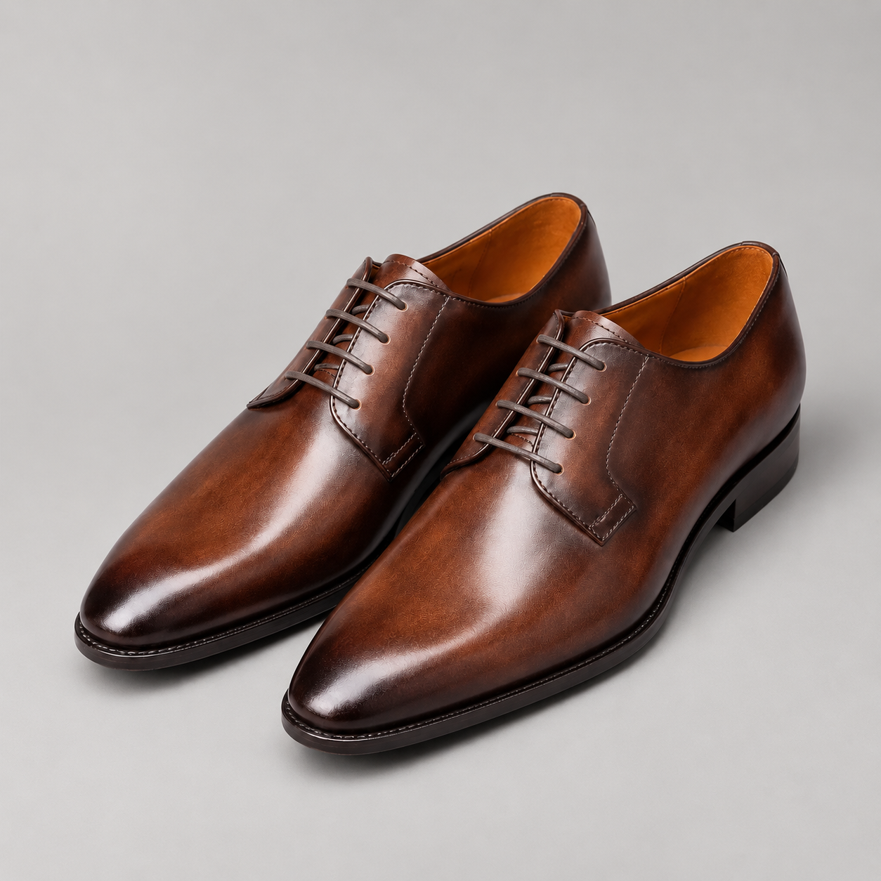 Men's Sleek Leather-Look Dress Shoes