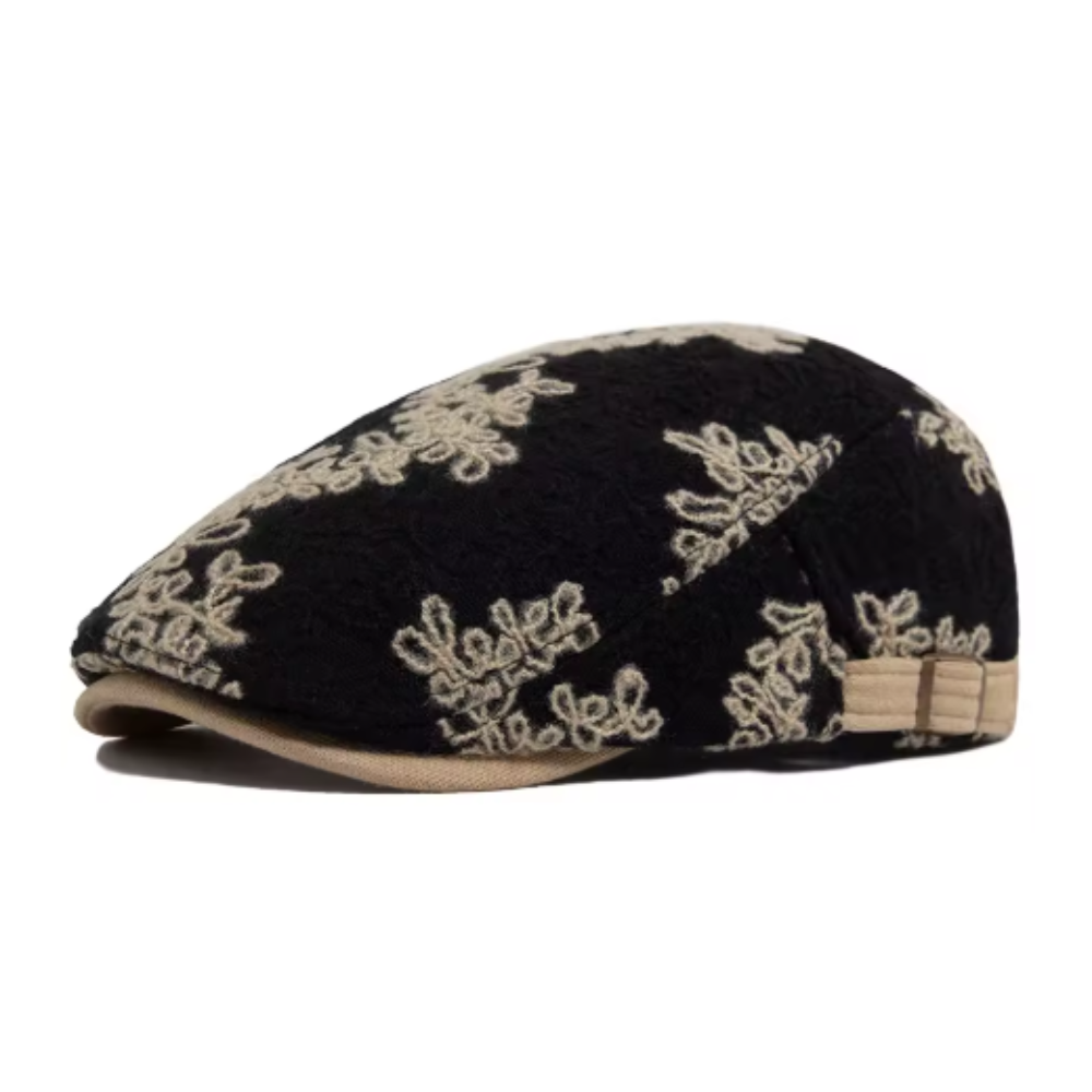 Men’s Vintage Floral Print Flat Cap