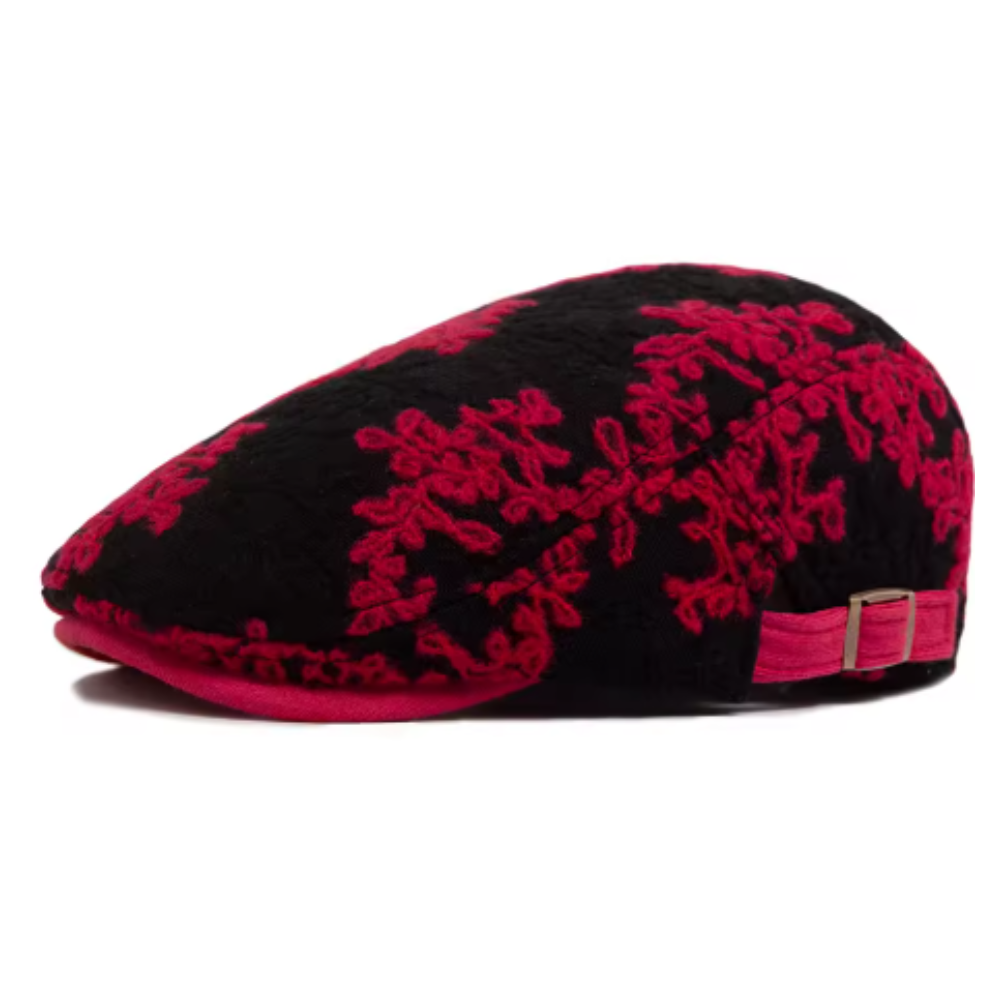 Men’s Vintage Floral Print Flat Cap