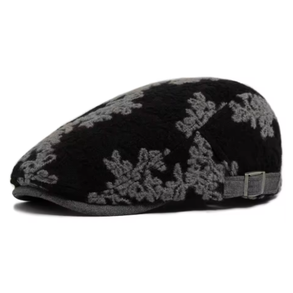 Men’s Vintage Floral Print Flat Cap