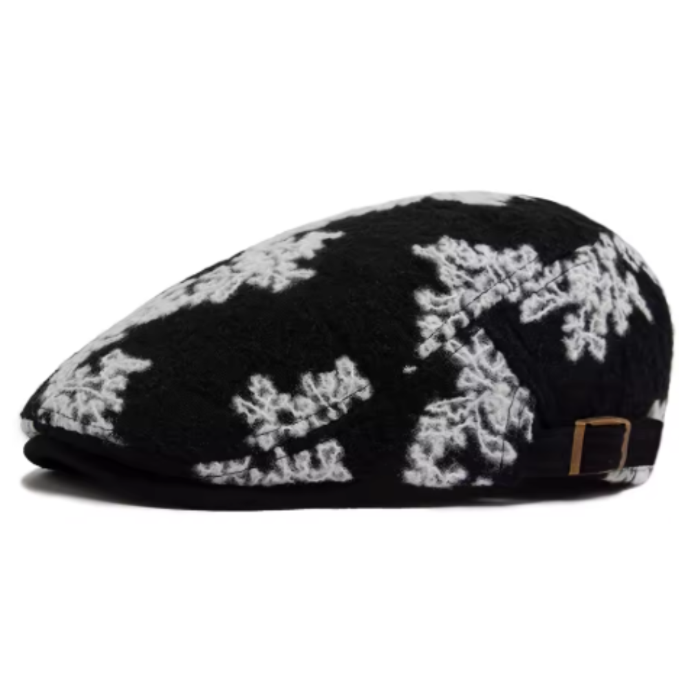 Men’s Vintage Floral Print Flat Cap