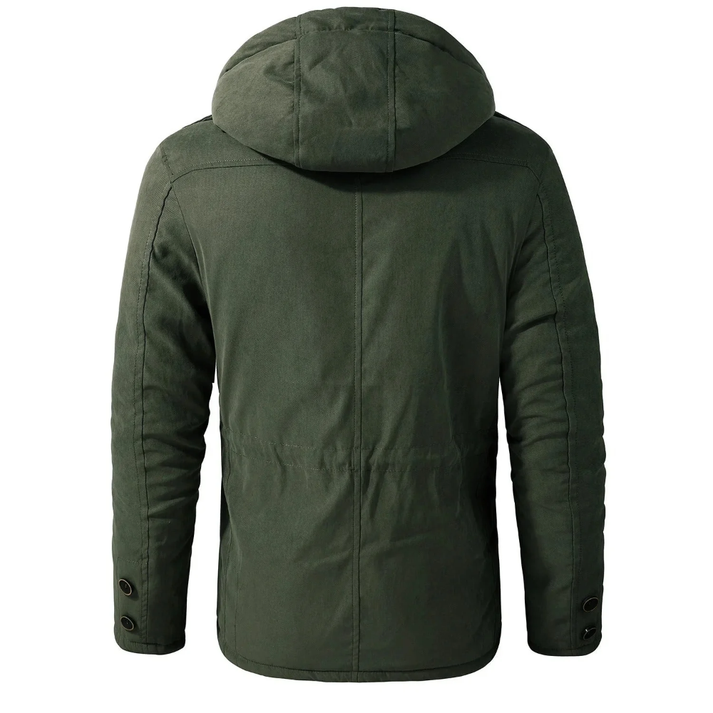 Men's Windproof Winter Jacket with Hood